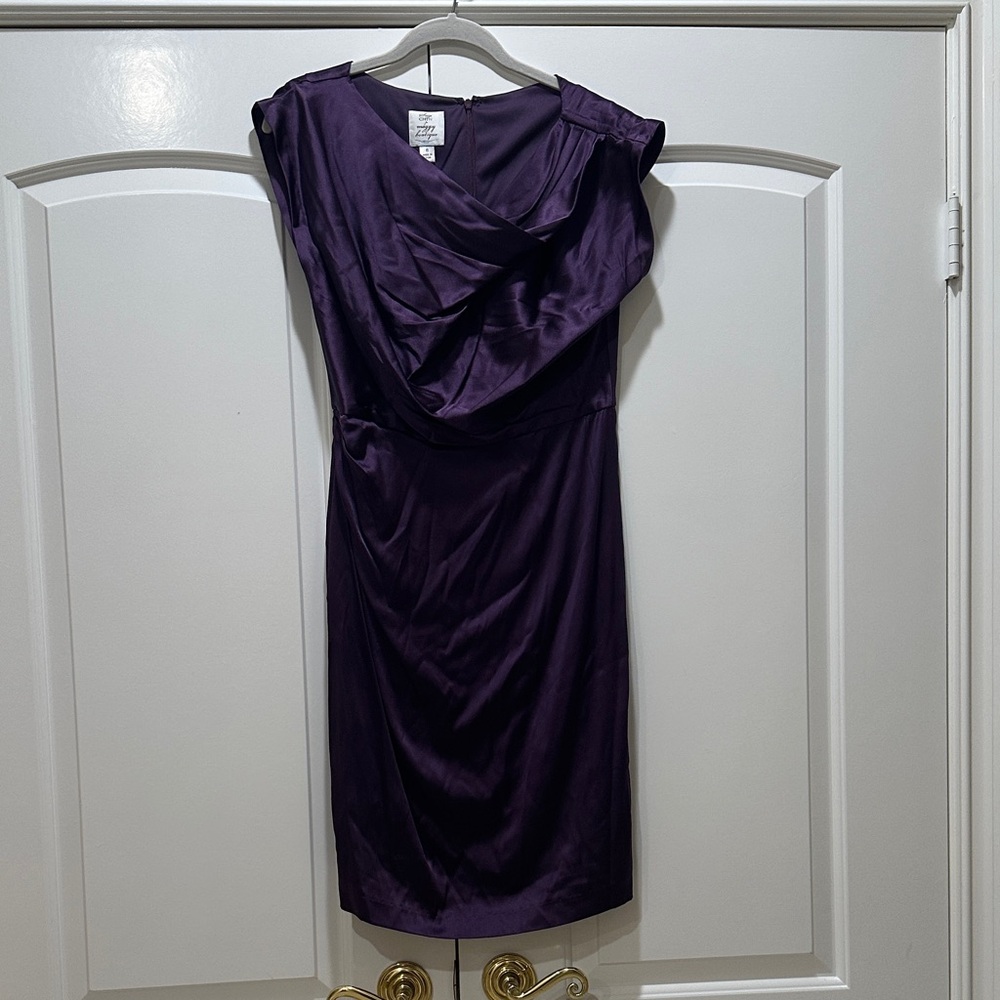Suzi Chin for Maggy Boutique Deep Purple Midi Dress